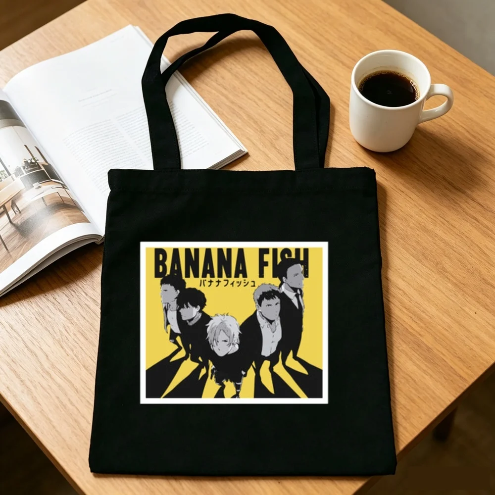 Banana Fish tote bag personnalisable reusable sac cabas grocery shopper woman