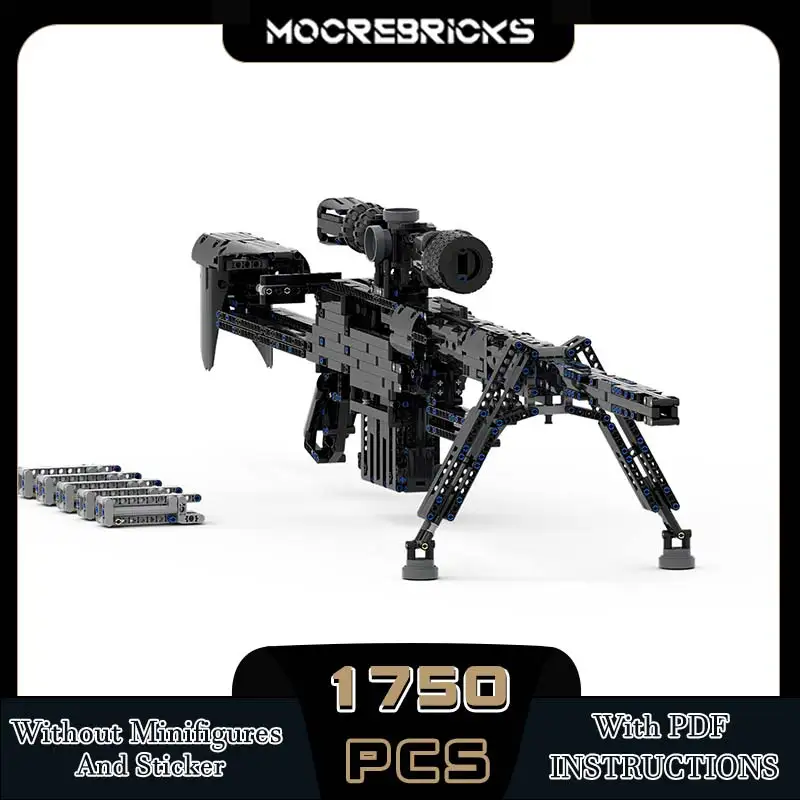 High-tech Military Firearms Cheytac M200 Sniper Rifle MOC Building Blocks Toys Gun Bricks Model Sets Xmas Gifts For Kids Adults