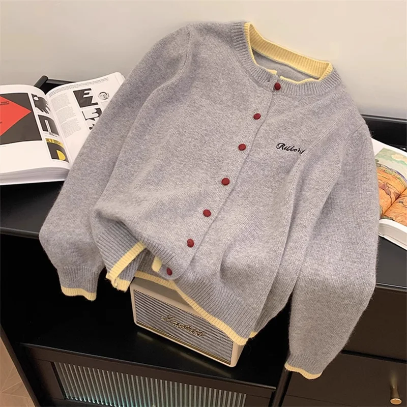 

Dongguan Daliang Knitted Sweater Anti-Ball Premium Quali Long Sve round Ne Open Cardigan Outerwear for Autumn Winter