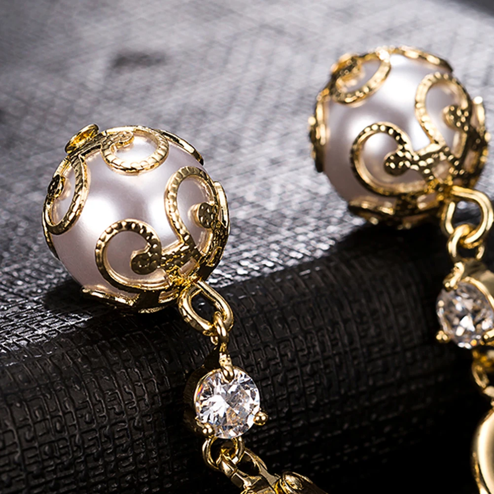 

1Pair Zircon Hollow Out Earrings Simple Stylish Minimalist Office Party Everyday Women Earrings Round Pendant Fashion