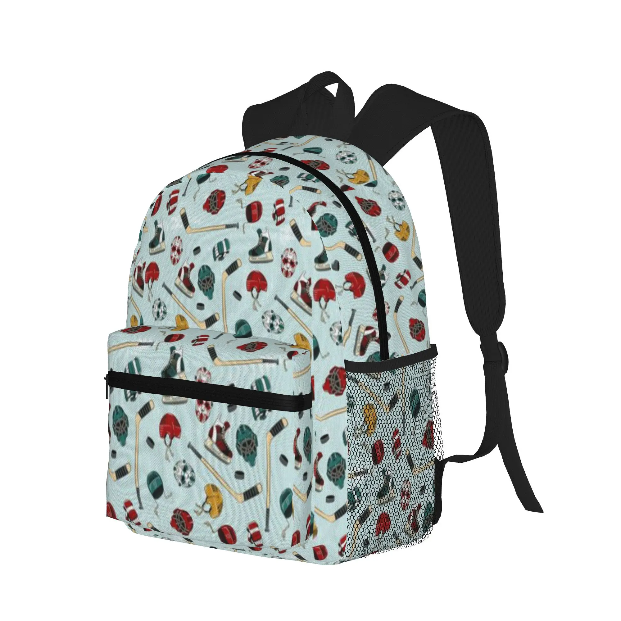 Colorful bright Ice Hockey Supplies  Casual Backpack for Students and Adults Backpacks