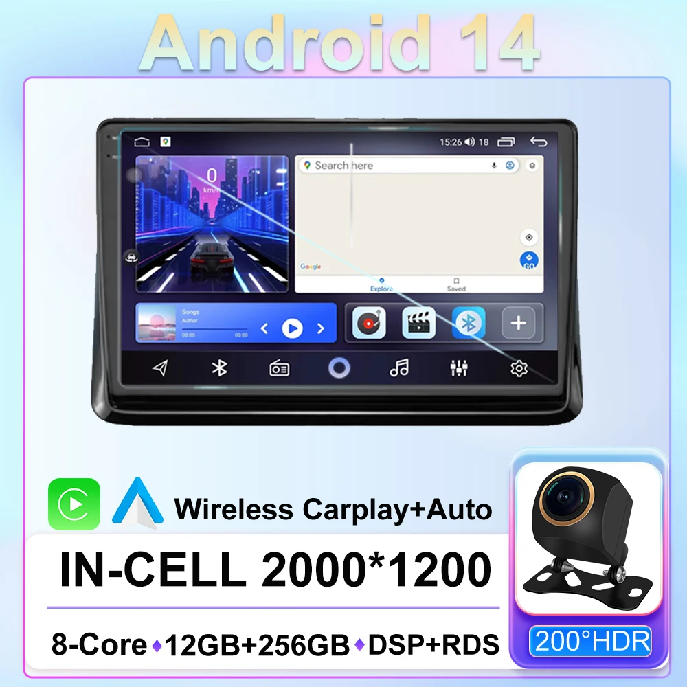 

Player Stereo For Toyota Noah Esquire Voxy 2014-2019 Carplay Auto Radio Android 14 Car Navigation Multimedia 2Din DSP Video Unit