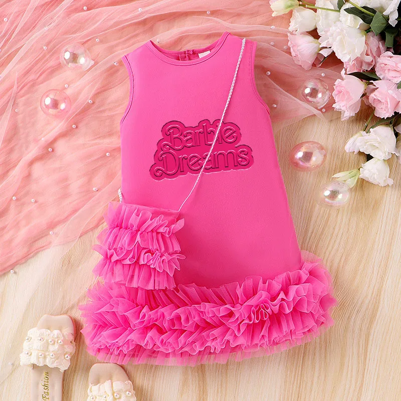 Nieuwe Meisjesrokken Kawaii Barbie Prinsessenrok Meisjes Schattige Kanten Gaasrok Zoete Gezwollen Mesh Rok Mode Feestrok Meisje Cadeau