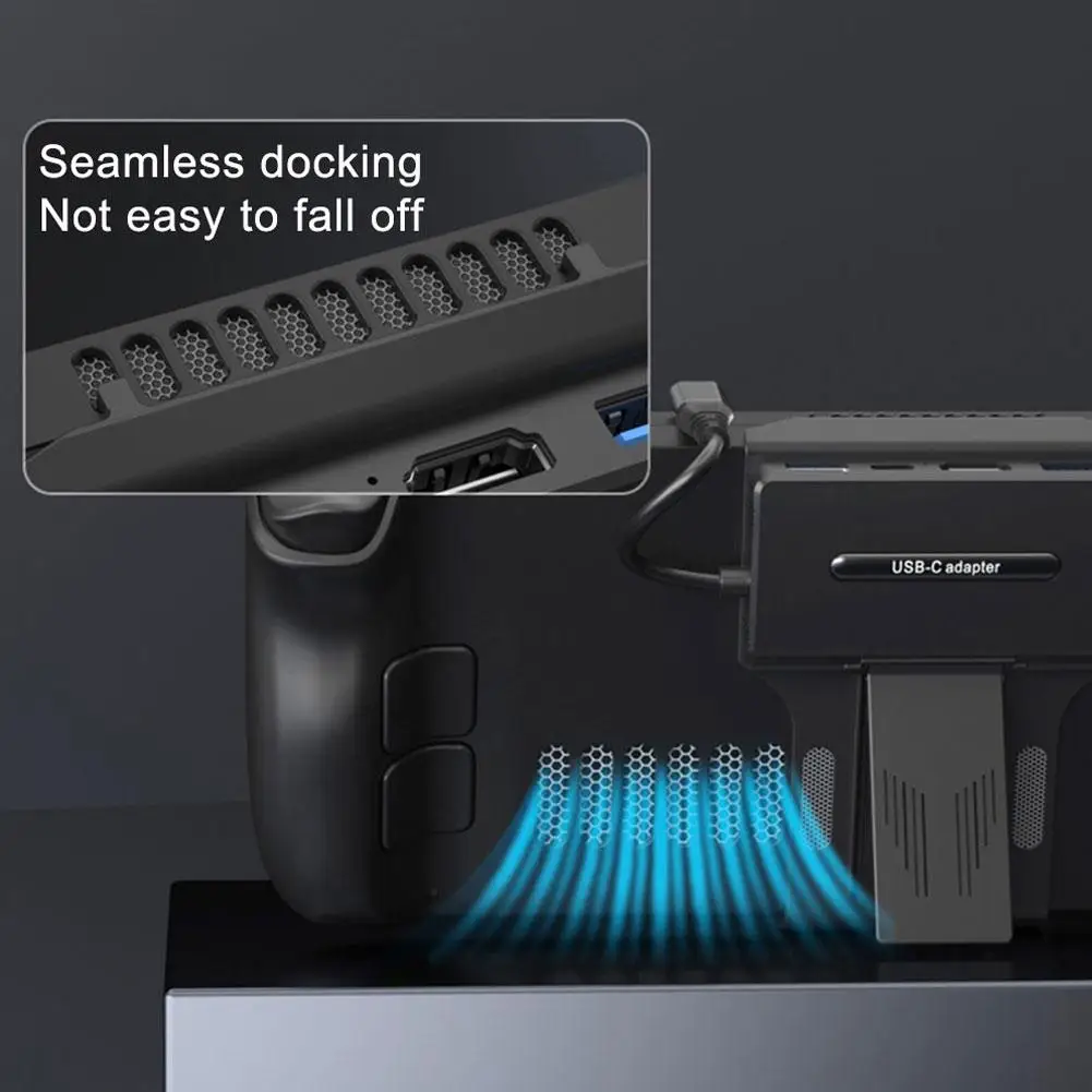 

Steam Deck Docking Station Base Stand Hub Transform Ally To Dock, C Oled Ethernet Steam USB With RJ45 Console ROG W4T0