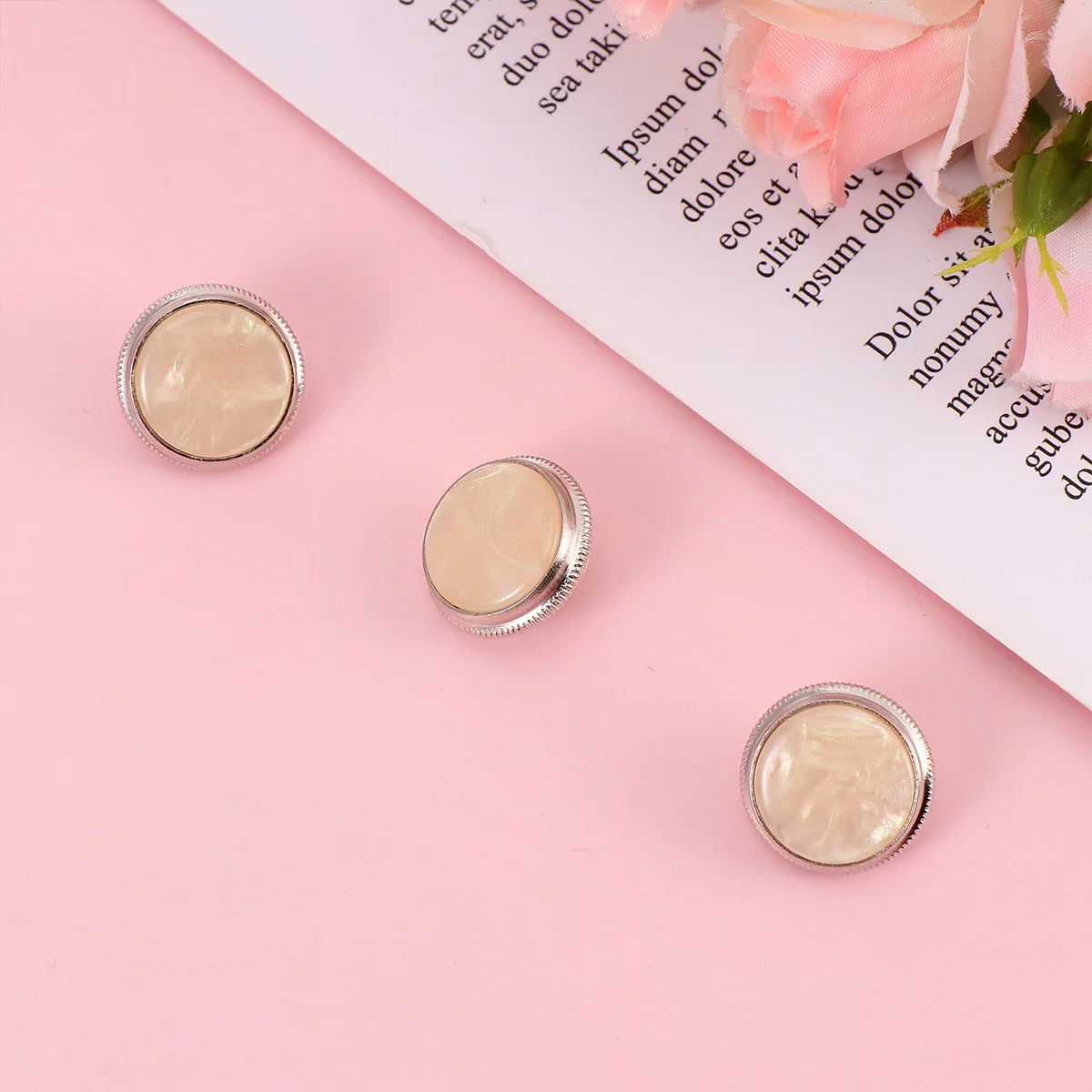 

3 Pcs Buttons Musical Instrument Buckle Trumpet Snap Mosaic Accessory Tool Yellow