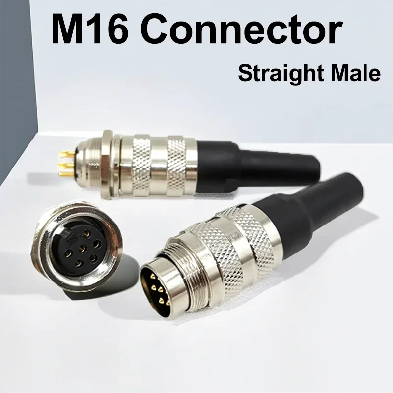 

5/10/20 Pcs M16 J09 Series Forward Metal Aviation Connection Plug Straight Male Hole Plug 2/3/4/5/6/7/8/12/16/18/19/24 Pin