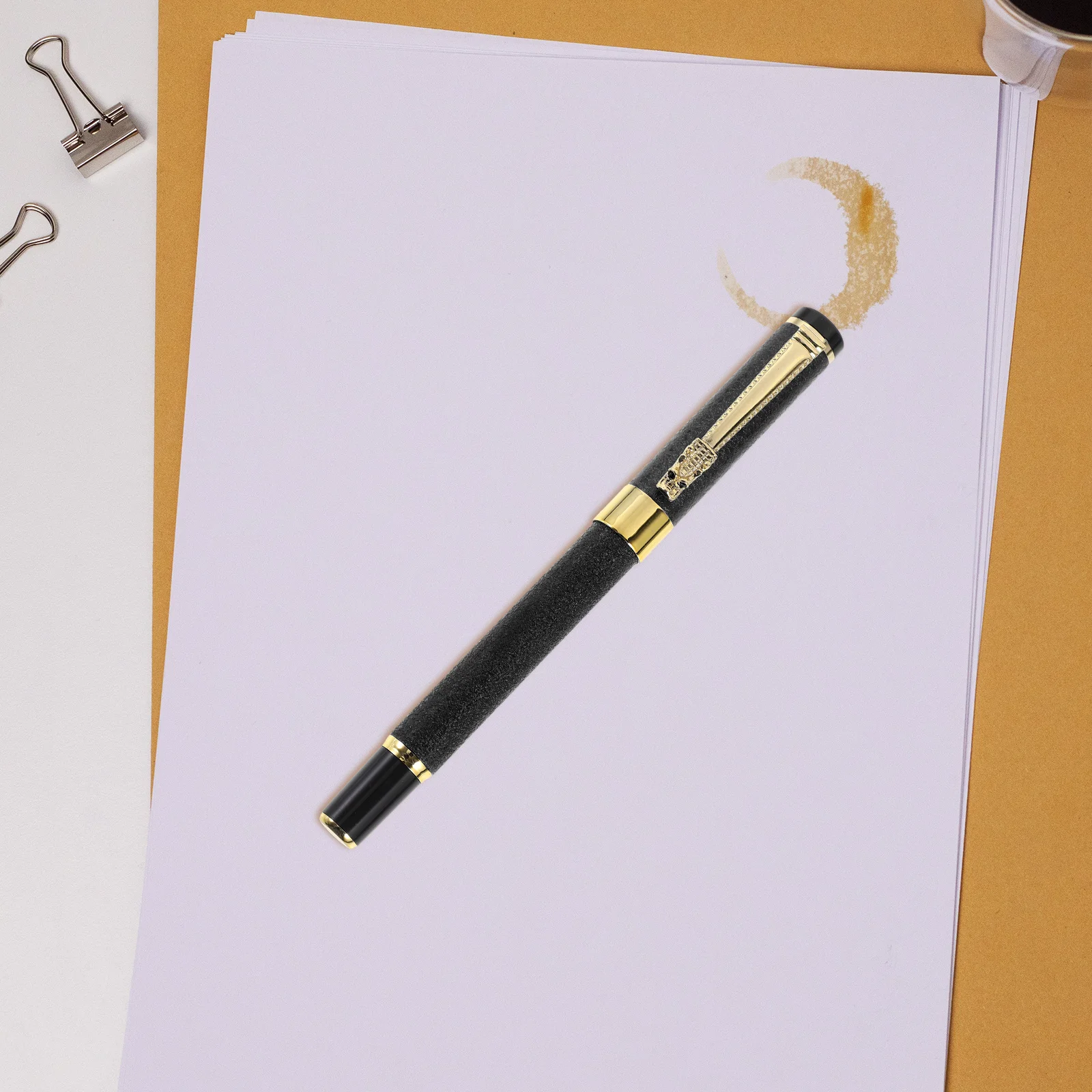 

Matte Shaft Sign Pen Sturdy Plastic Compact Anti-Slip Design Fountain Pen For School Office Home Use Fine Tip Writing Instrument