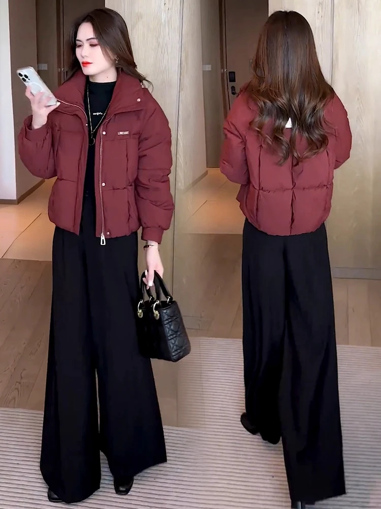 

Faionable Thi ort down Cotton Jaet Women's Winter New Sle Bread Coat Sli Small Size Fem Outerwear Coat