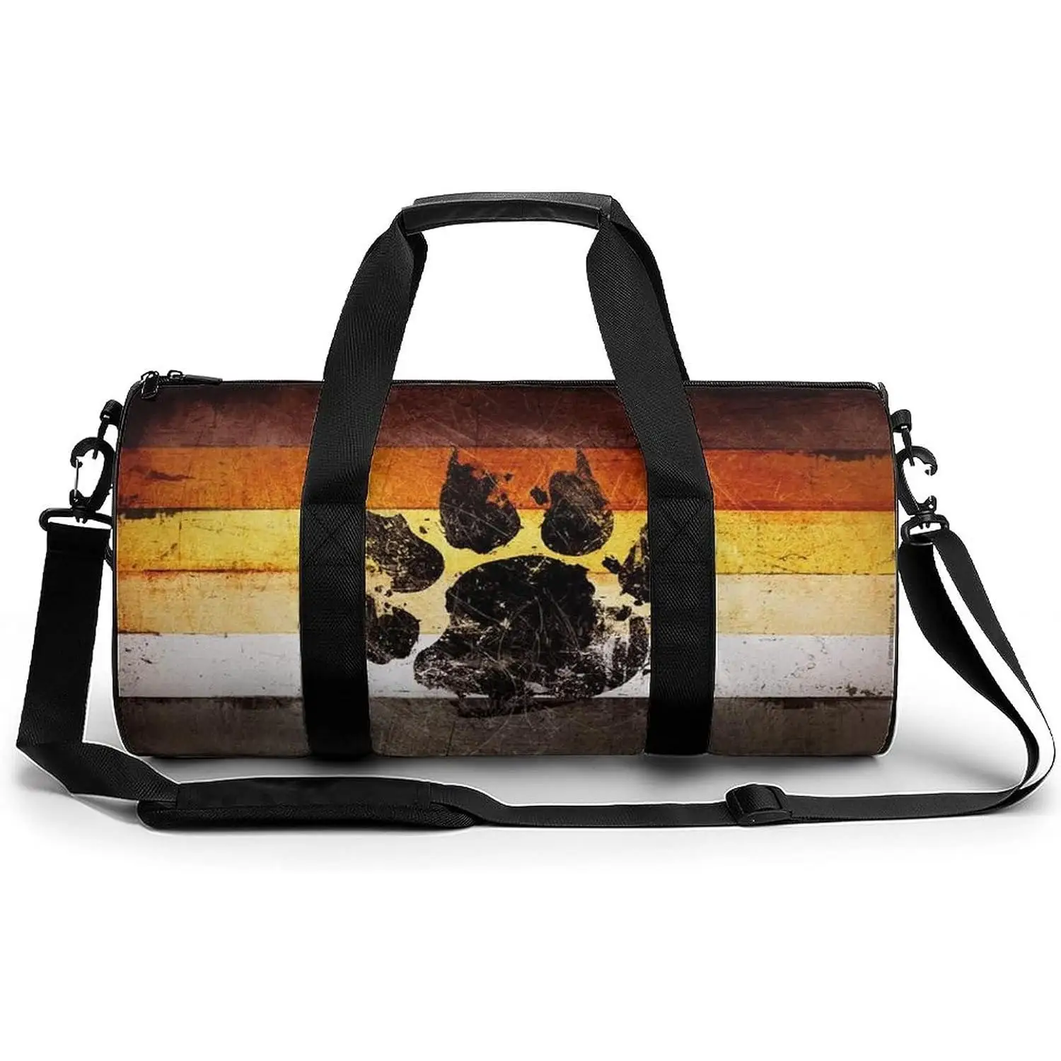 

Винтажная дорожная сумка с принтом лап животных, большая вместительная дорожная сумка для спортзала, регулируемый ремень для мужчин и женщин