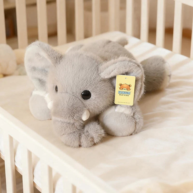 

Adorable Brown Elephant Plush Toy Soft Fluffy Stuffed Animal Doll Elephant Plushie Huggable Pillow Sofa Bed Home Decor Gifts