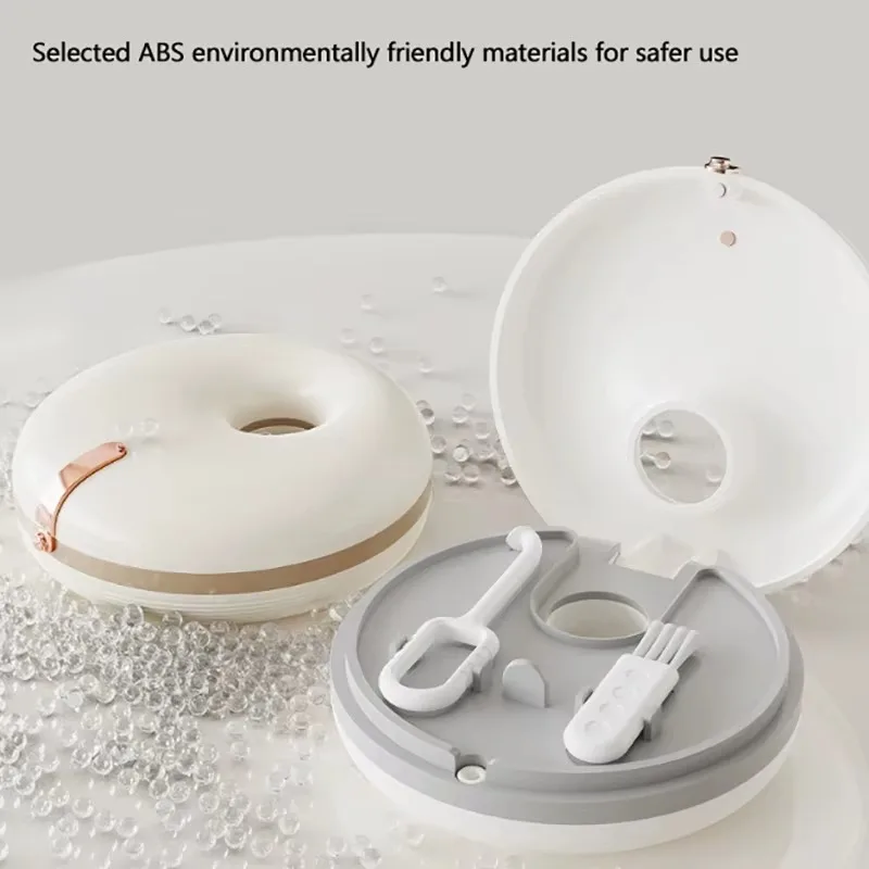 Portable New 2 Layers Invisible Braces Box Doughnut Design Orthodontic Retainer Case Simple Style Remover Chewies Denture Box