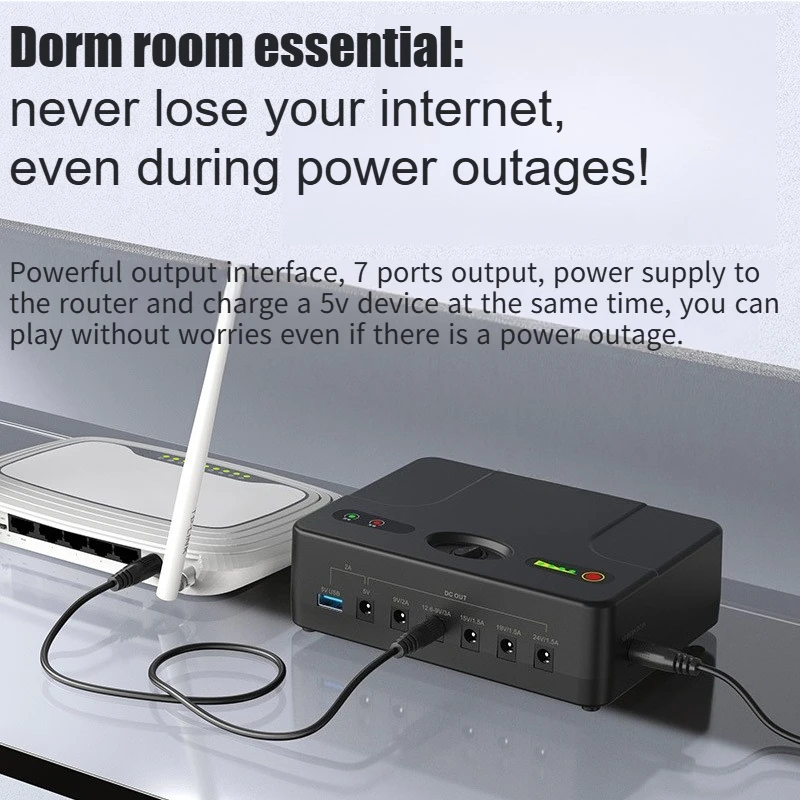 Multi-Function Uninterruptible Backup Power SL3402 Supply UPS 5V 9V 12V 15V 19V 24V Large Capacity Lithium Battery Pack - view 2