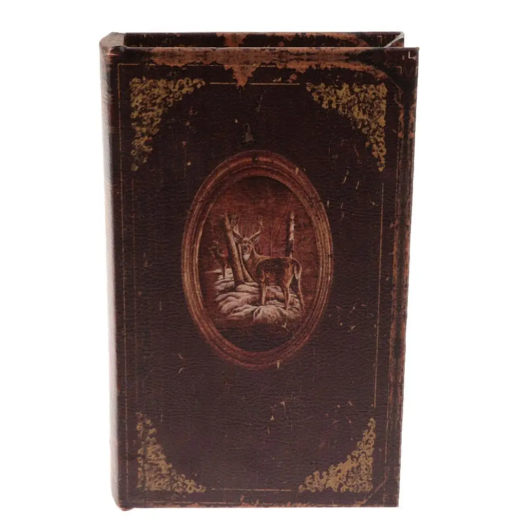 

Деревянная шкатулка-книга для хранения украшений и ценностей, винтажный реквизит для кафе, фотосъемки, декора кабинета и книжной полки