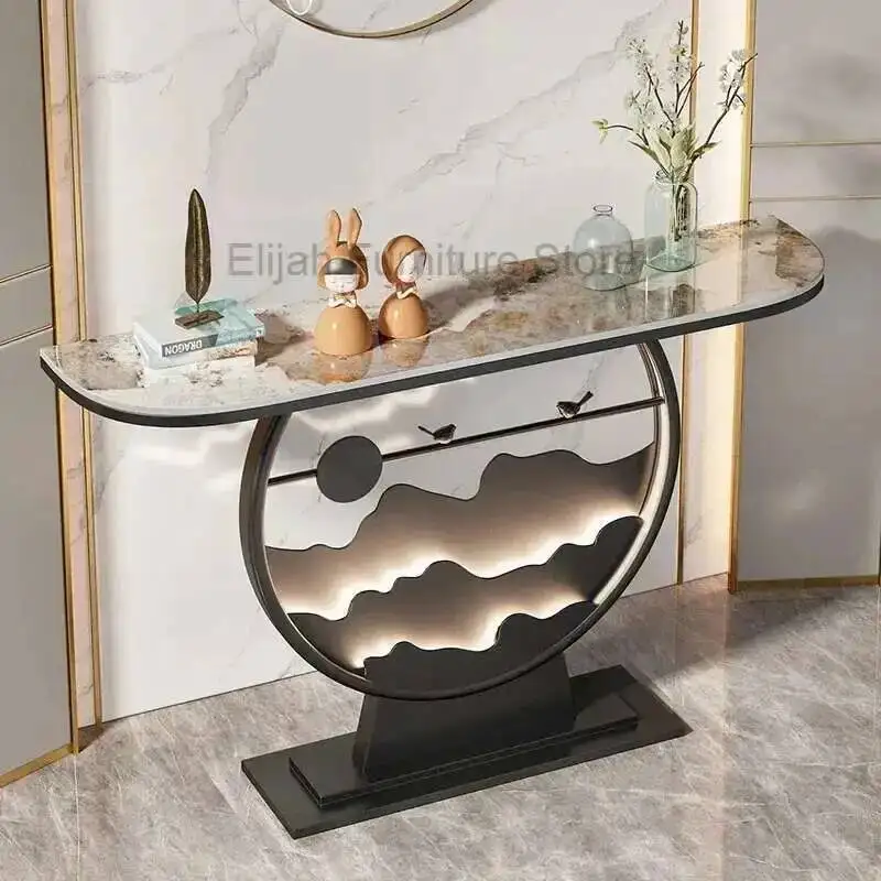 

Simple Modern Household Entrance Table Light Luxury Display Living Room Entrance Table Organizer Showcase Estanteria Furniture