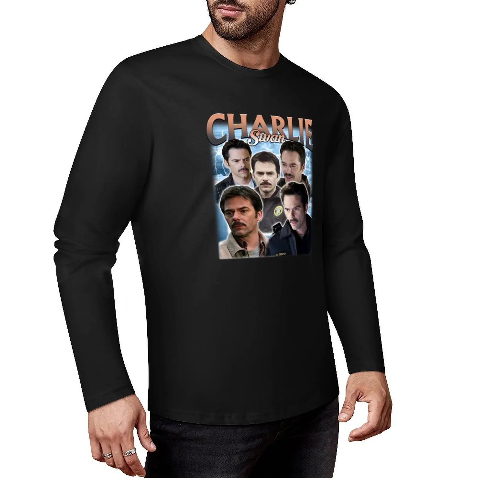 

Chárlíe Swán Twílíght, Team Chárlie TWíLíght Long T-Shirt anime aesthetic clothes Men's t-shirts