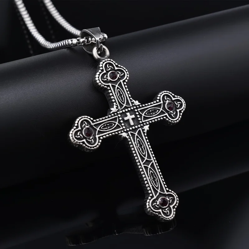 Copper electroplated gold new Viking-style Viking cross design, unique and fashionable, suitable for everyday wear, polished