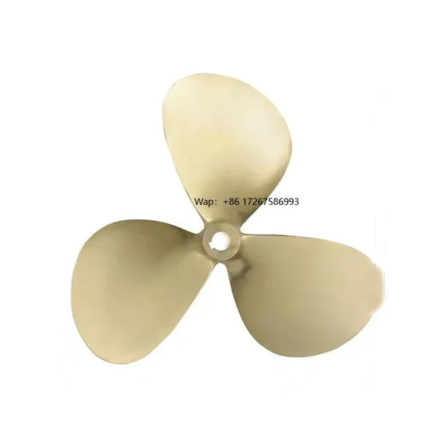 Hochleistungs-34-Zoll-3-Blatt-Propeller für Kleinboote mit Antriebswelle aus Kupfer,