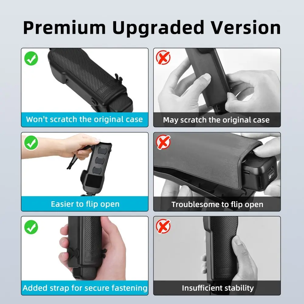 Anti-fall Protective Lid with Tie Strap Quick Release Flip Upper Cover Full Coverage Lightweight for DJI Osmo Pocket 3