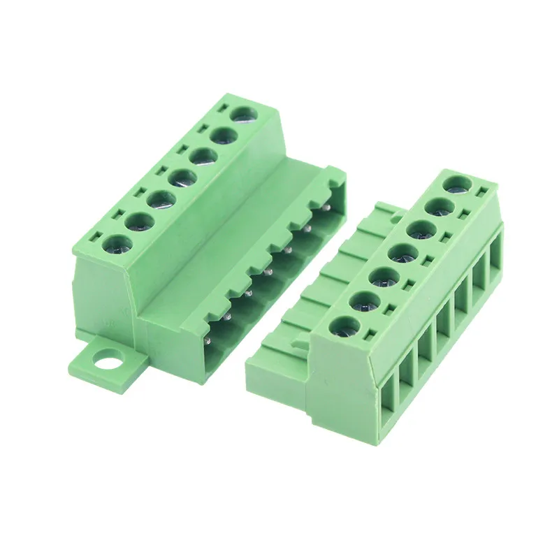 2EDGRKC-5.08MM solder free docking plug-in lock plate fixed green terminal block connector 2P/3P/4P/5P/6P/7P/8P/9P/10P/12P