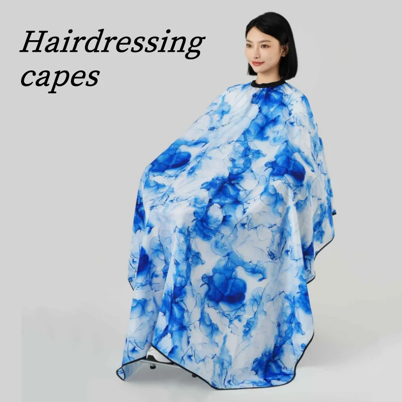 Color Printing Hair Cutting Wrap Cloth Non Stick Hair Haircut Apron Hairdressing Cloaks Hair Salon Capes Enlarged Barber Shawl
