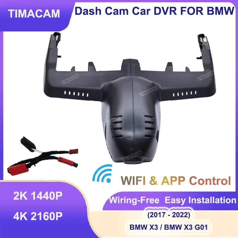for BMW X3 G01 2017 2018 2019 2020 2021 2022 Dash Cam Front Rear Camera DVR 2K 4K 2160P Wifi Plug and Play Video Recorder
