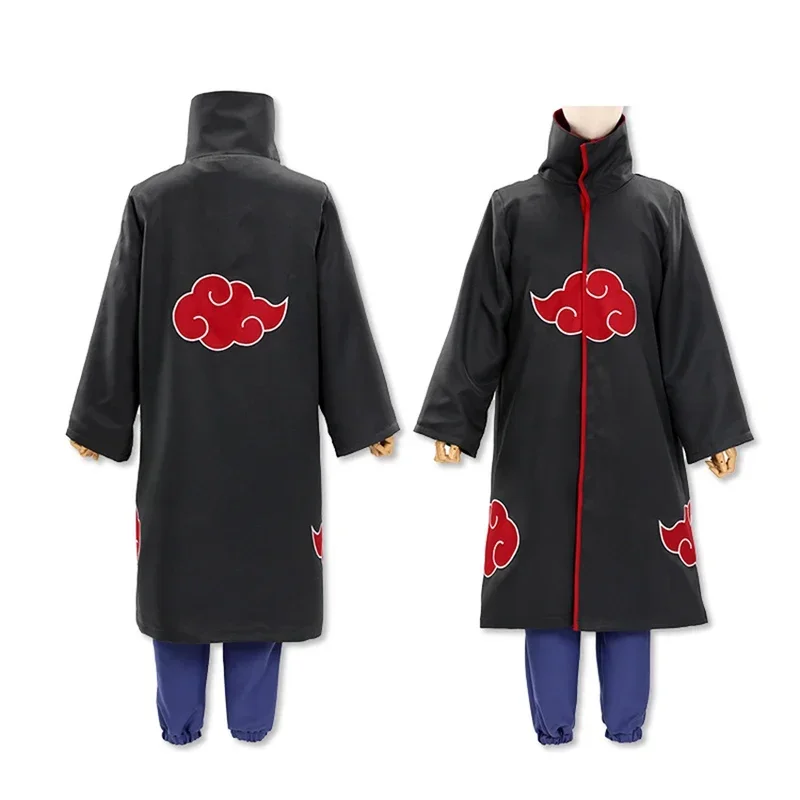Akatsuki Itachi Ninja Robe Costume Halloween Costumes for Women Xiao Cosplay Anime Accessory Ring Cloud Coat Cape Haori Man G569