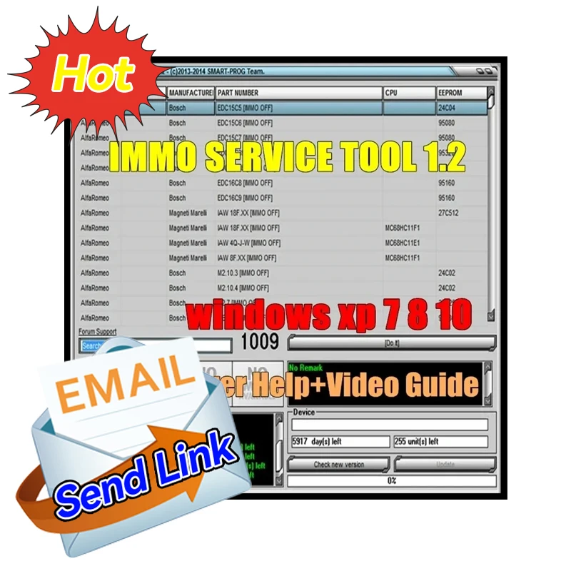 

Горячая продажа инструмента обслуживания IMMO v1.2 Edc 17. ИНСТРУМЕНТ IMMO SERVICE V1.2 PIN-код и Immo Off работает без регистрации