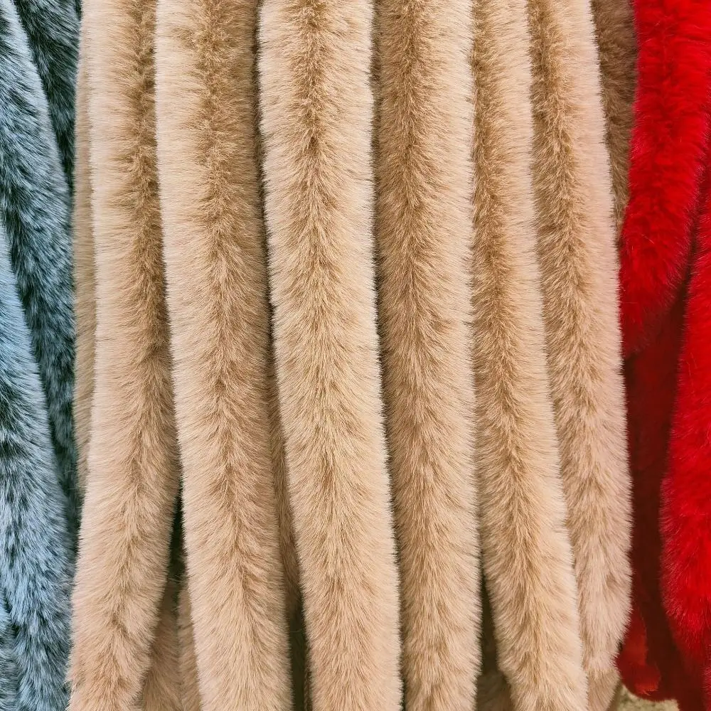 1M Faux Fur Ribbon Tape Cuff Plush Strip Stage Costume Fluffy Trim Handmade Wool Tops DIY Apparel Sewing