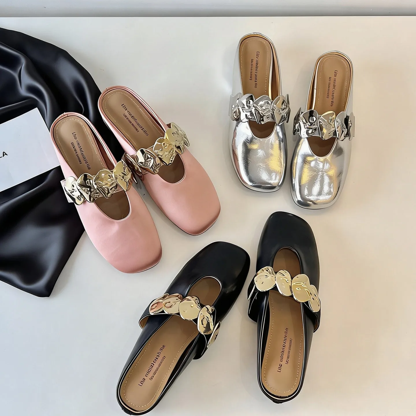 

Женские полутапочки в художественном стиле с круглым носком, слипоны, новинка весны 2026 года, туфли и сандалии