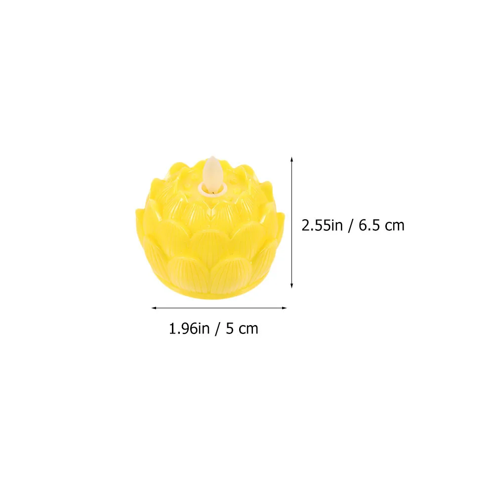 12Pcs LED Lotus Lamp Beautiful Creative Design Exquisite Workmanship for Home Temple Office Decoration