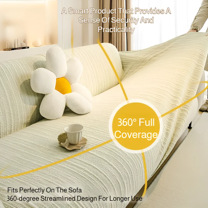 Quatro estações universal capa de sofá elástico capa protetora anti-gato coçar capa de sofá pano espaço algodão sofá