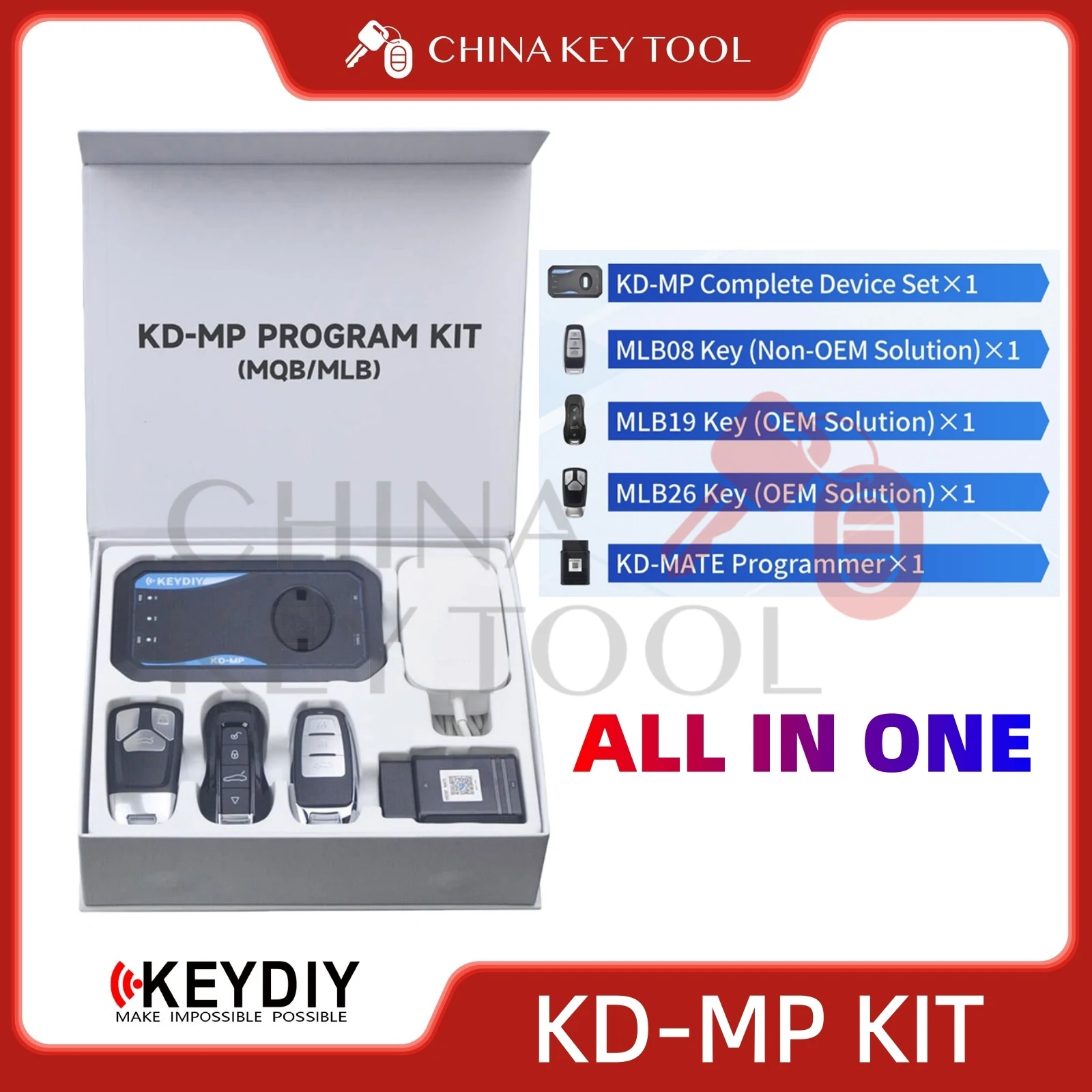 KeyDIY KD-MPツール、Audi/Porsche/Lamborghini/Bentley/VW MLBシステム用キー追加ツール、KD-MP（1個のMLB26およびMLB08付き）