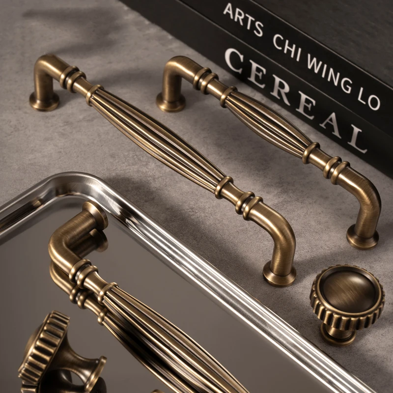 Antique Brass Cabinet Pulls 5 Inch Hole Center Bar Drawer Pulls for Kitchen Cabinet Handle Dressers Copper Home Hardware