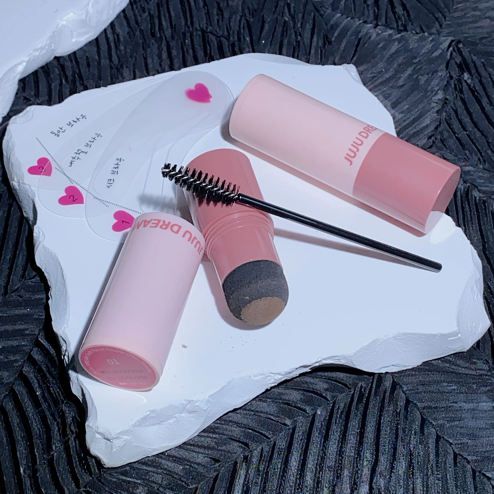 عصا بودرة مكياج للحواجب، ختم، مقاومة للماء، تدوم طويلاً، غطاء طبيعي ثلاثي الأبعاد، حشوة خط الشعر