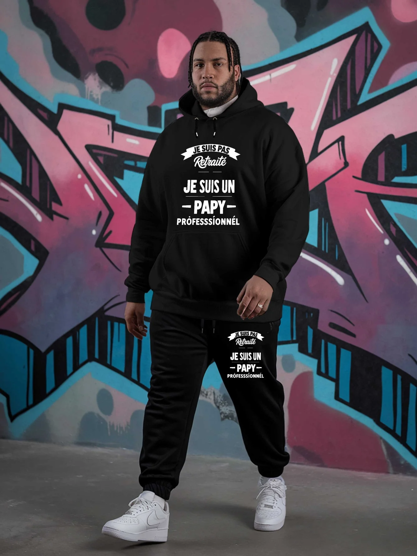 

Модный узор, мужская толстовка с капюшоном и комплект брюк, флисовый осенне-зимний комплект из двух предметов, верхний низ, ветрозащитный теплый хлопковый костюм