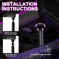 LDPCSJ Graphics Card GPU Support Bracket Built-in Spirit Level Adjustable Anti Sag GPU Brace Support Video Card Sag Holder Stand Stabilize Heavy Graphics Card Prevent PCI Slot Deformation PC Gaming Case GPU Protection Accessory for High End Graphics Cards 3