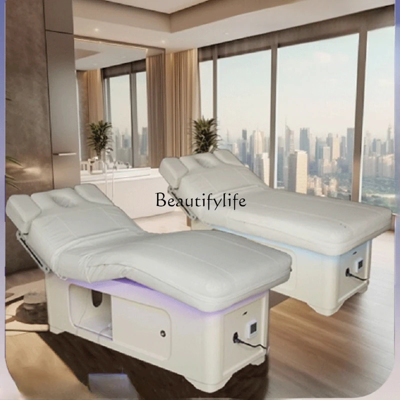 Electric Beauty Medical Massage Physiotherapy Bed Heating Automatic Intelligent Elevated Bed Solid Wood