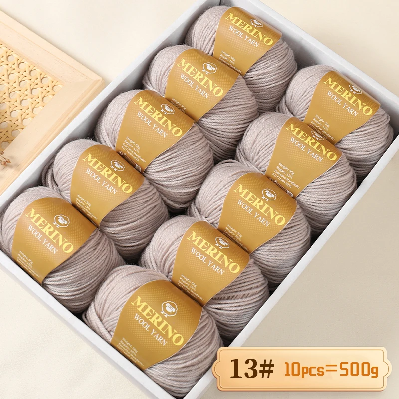 500 g hochwertiges, mittelfeines Alpaka-Wollgarn von 212, geeignet zum Stricken von Pullovern, Schals und Hüten, 10 Stränge/Packung