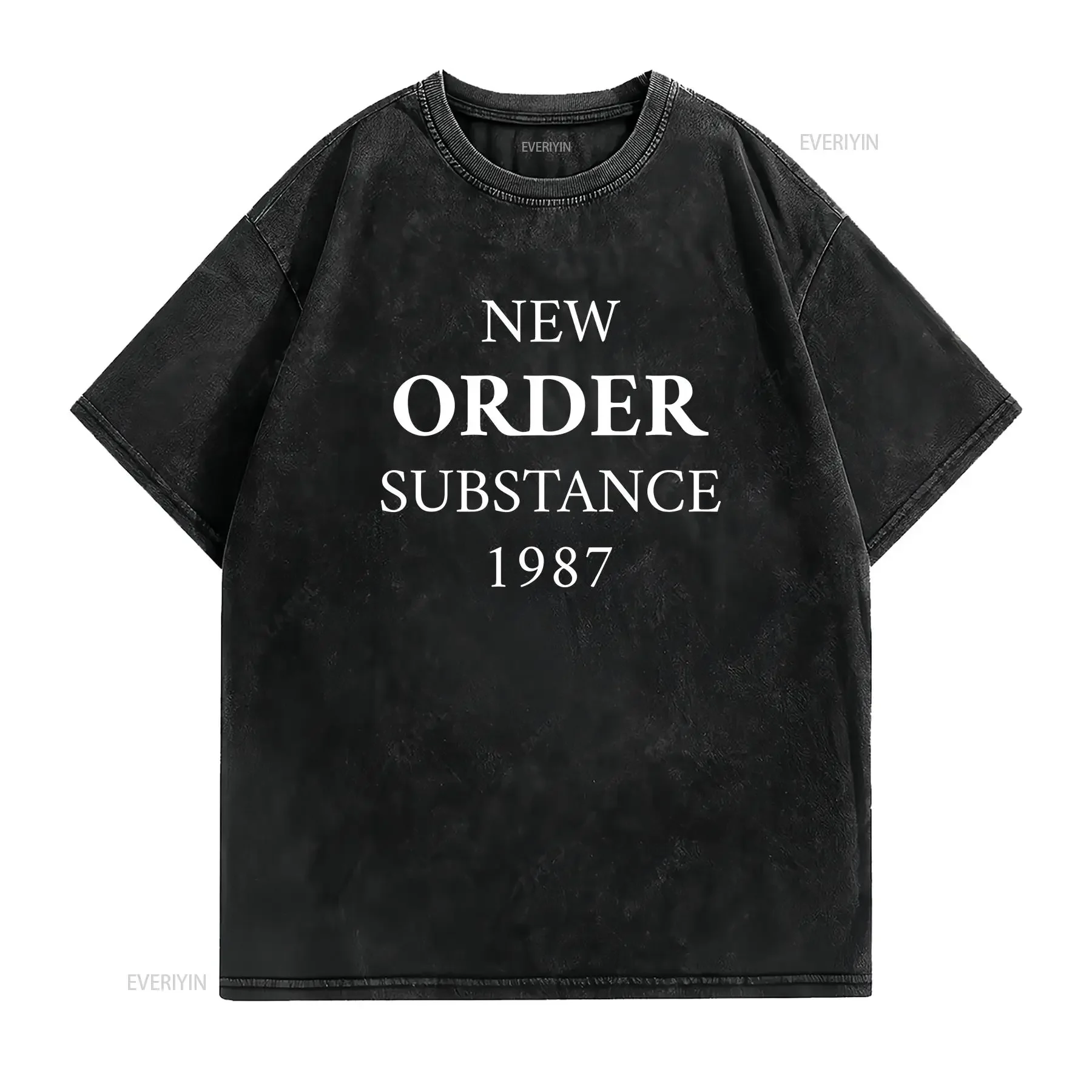 New Order Substance 1987 Alternative Wave Joy Division Retro T Shirt Men vintage Washed Casual Soft designer clothes graphic