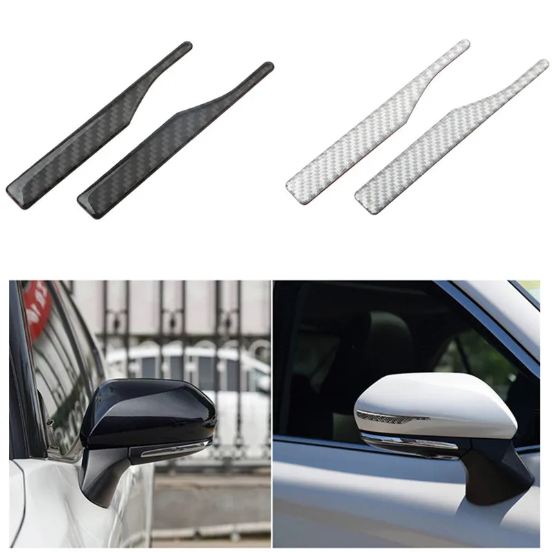 2pcs/pair Car Styling Carbon Fiber Anti-Collision Strips Case For Bmw A3 A4L A6L A5 Q2L Q5 Q3 Rearview Mirror Car-Styling