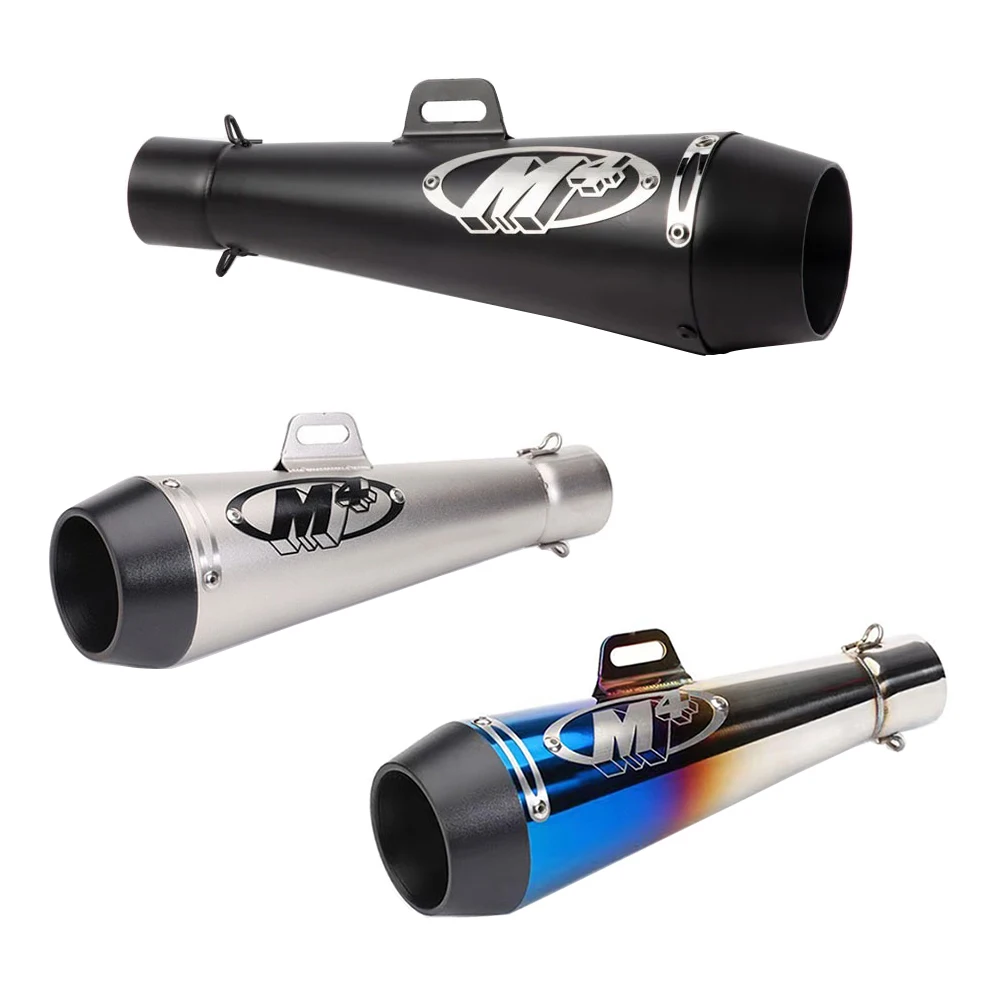 Tubo de escape para motocicleta de 51 mm, silenciador M4 Escape GP Moto Pot para scooter, motocross, moto de cross, 300cc, 600cc, 1000cc
