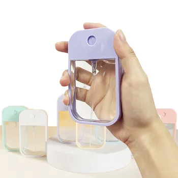 Mini bouteille Portable rechargeable de 45ml pour désinfectant pour les mains, contenant à alcool avec pompe de parfum en aérosol, contenant à cosmétiques vide