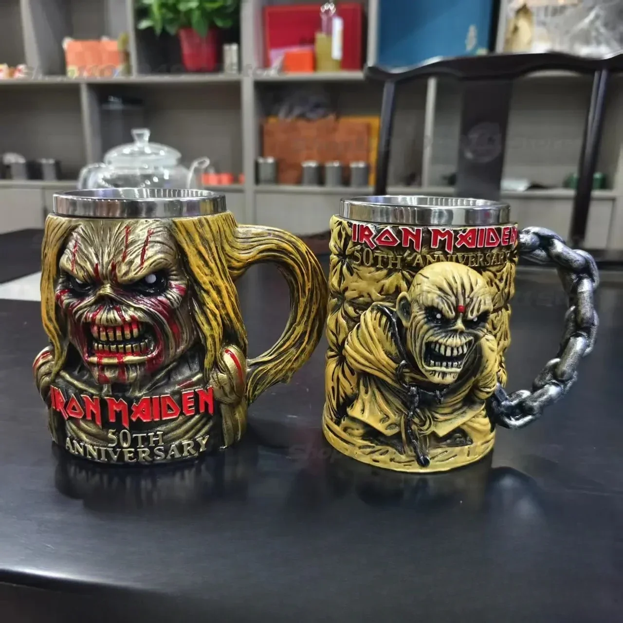 Iron Maiden 50. Jubiläum Iron Maiden Kaffeetasse Edelstahl-Becher Dekoration