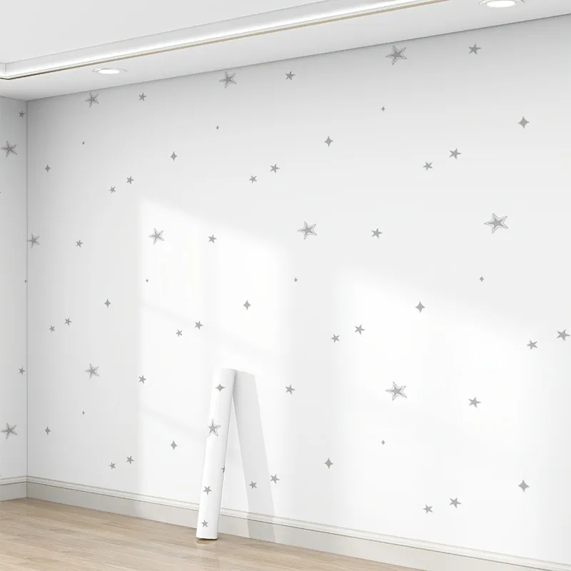 1 Roll 3/5m Colorful Starry Sky Self-Adhesive Wallpaper - Peel and Stick, for Easy Installation, for Bedroom & Living Room Decor