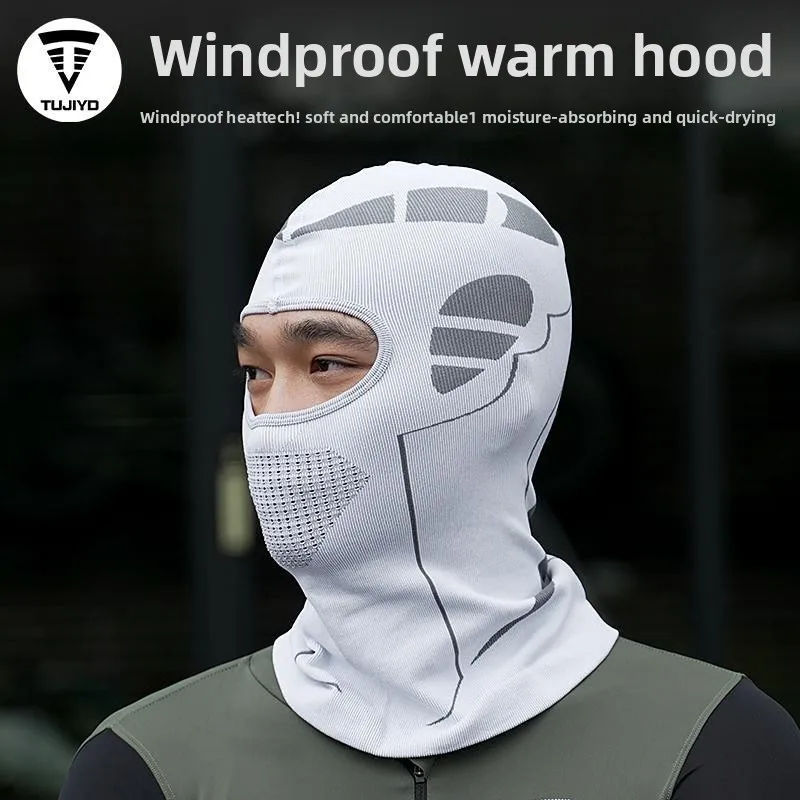 

TUJIYD Autumn Winter Thermal Cycling Mask Windproof Motorcycle Hat Hood MTB Touring Bicycle Warm Face Protection Mask
