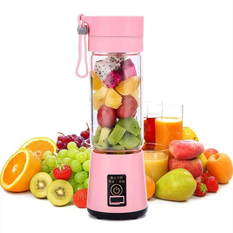 Portable Mini Fruit Juicer Cup Usb Rechargeable Mixer 6 Blades Juicer Wireless Vegetable Juicer Blender Milkshake Manual Juicers