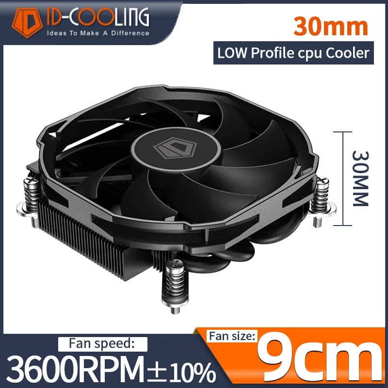 

ID Cooling IS-30i Low Profile 30mm Ultra-slim CPU Radiator 4 Heatpipes 92mm Quiet PWM Cooling Fan for Intel LGA 1700 1200 115X