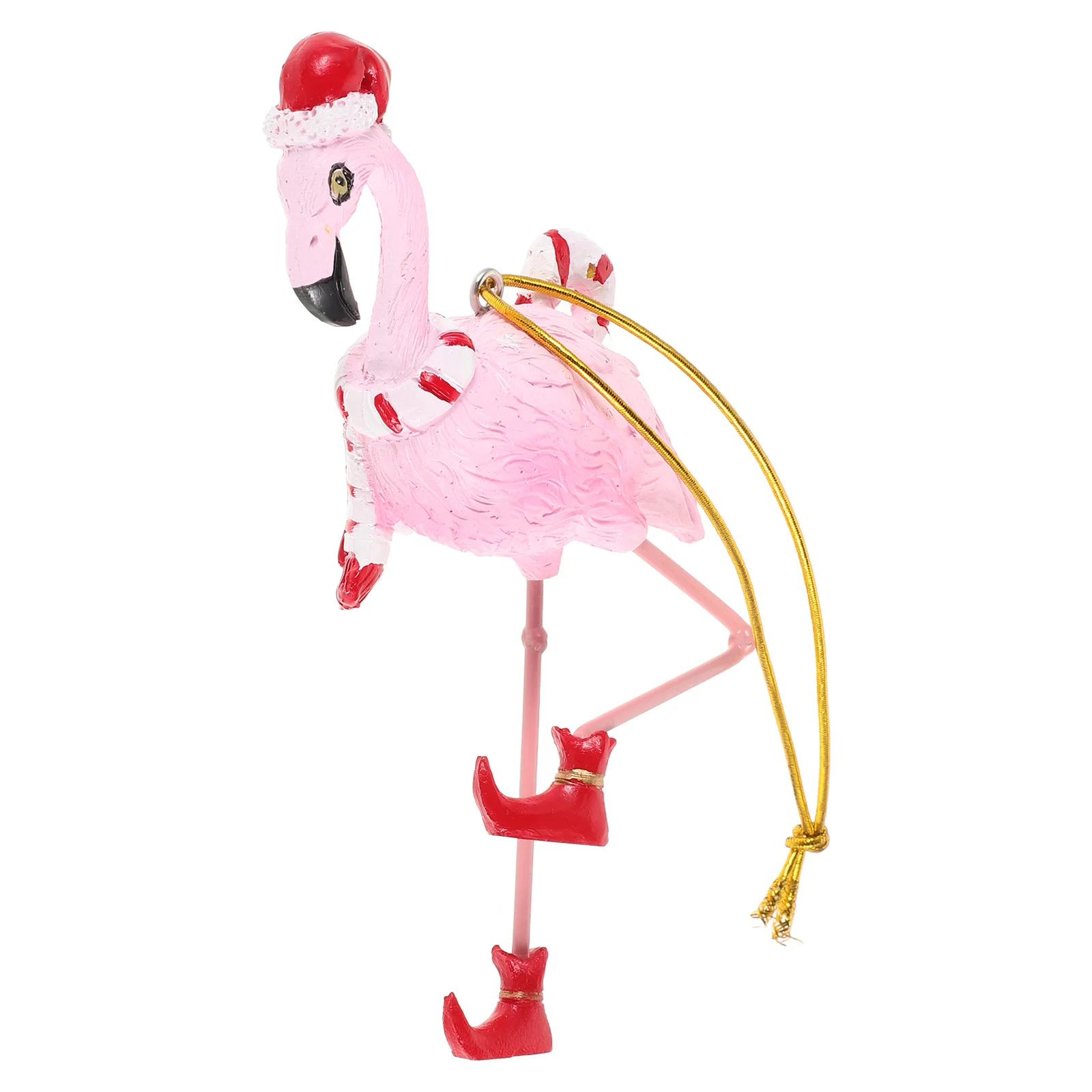 

Creative Flamingo Christmas Ornament Pink Resin Tropical Holiday Decor for Tree Home Party Decoration Tropical Christmas Decor