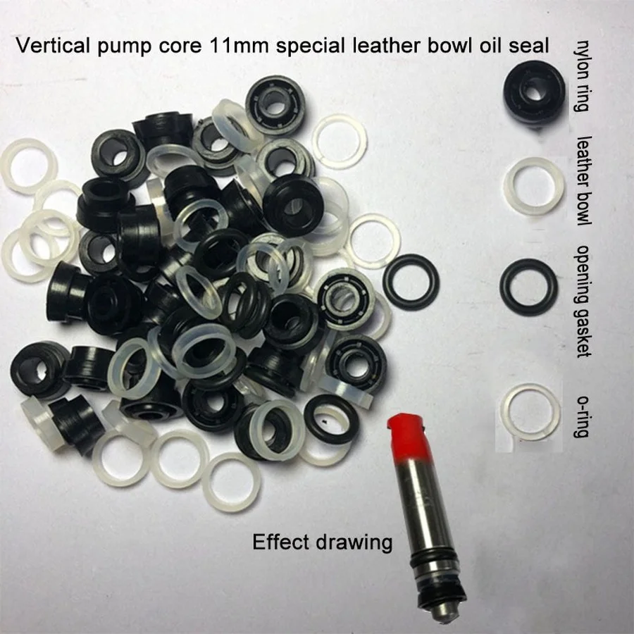 

Vertical Jack Pump Core Oil Seal Gasket Old-Fashioned Leather Bowl 11mm Car Repair Tool Part 5 Sets