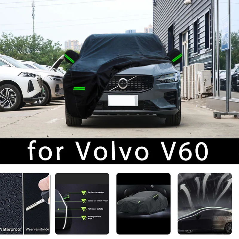 

For Volvo V60 Protection Full Car Covers Snow Cover Sunshade Waterproof Dustproof Exterior Car accessories